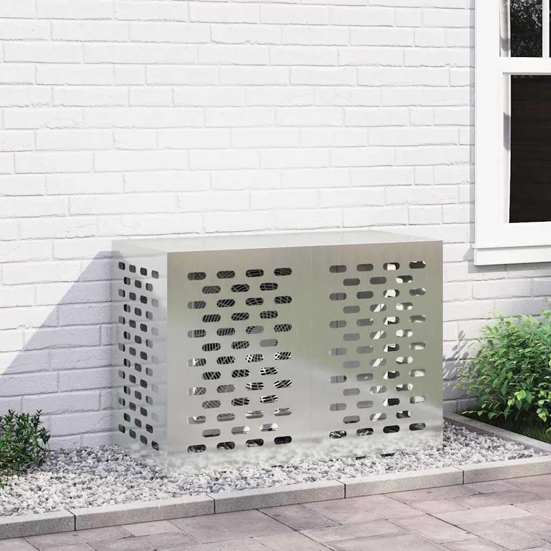 Klimaanlagenabdeckung Silber 100 x 50 x 70 cm Verzinkter Stahl