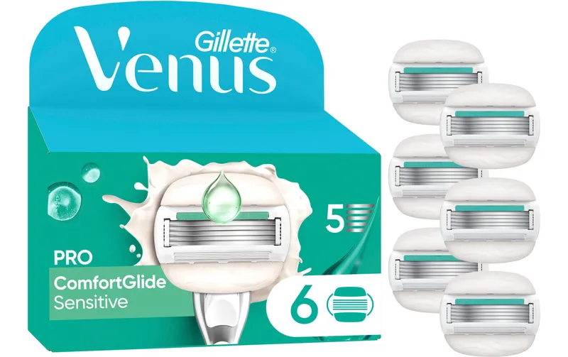 Gillette Venus Rasierklingen Pro ComfortGlide Sensitive 6 Stück
