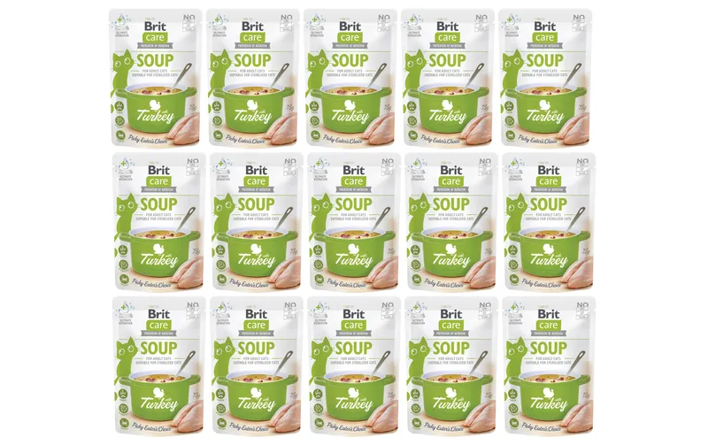 Brit Katzen-Snack Care Cat Soup with Turkey 15 x 75 g
