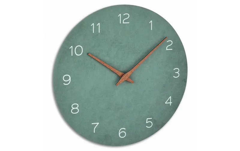 TFA Dostmann Wanduhr Analog avec Holz-Optik Ø 29.7 cm, Jade