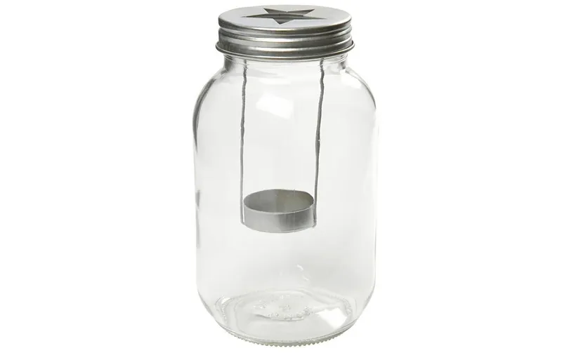 Creativ Company Kerzenhalter Glas, 10 x 18 cm, 1 Stk.