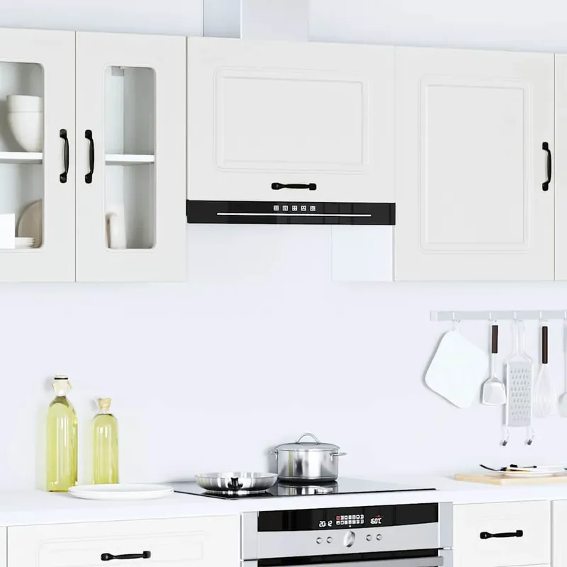 Armoire murale de cuisine Kalmar blanc bois d'ingénierie