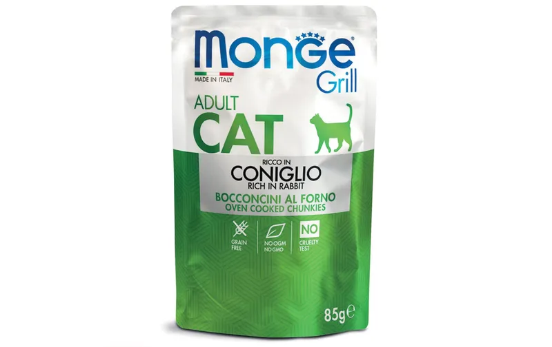 Monge Nassfutter Grill Adult, Kaninchen, 85 g