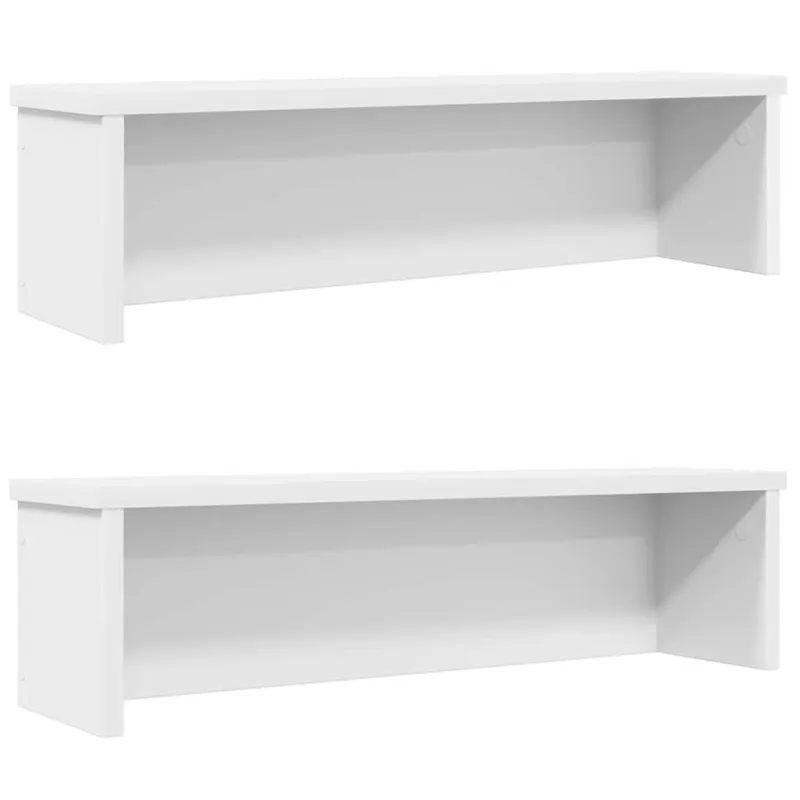 Küchenregale Stapelbar 2 Stk. bianco 60x15x16 cm