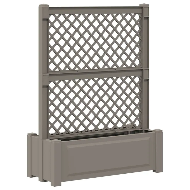 Grand pot avec trellis Gris 99,5 x 43 x 133,5 PP