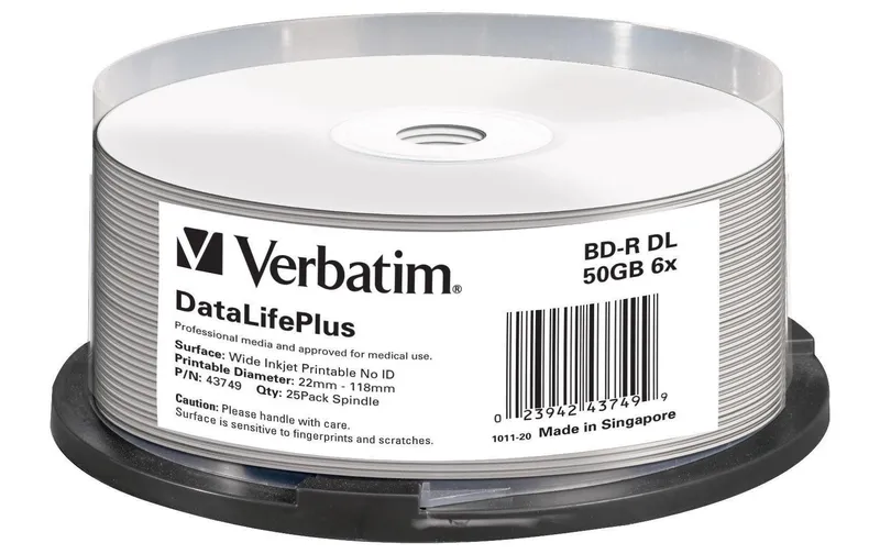 Verbatim BD-R 50 GB, Spindel (25 pièces)