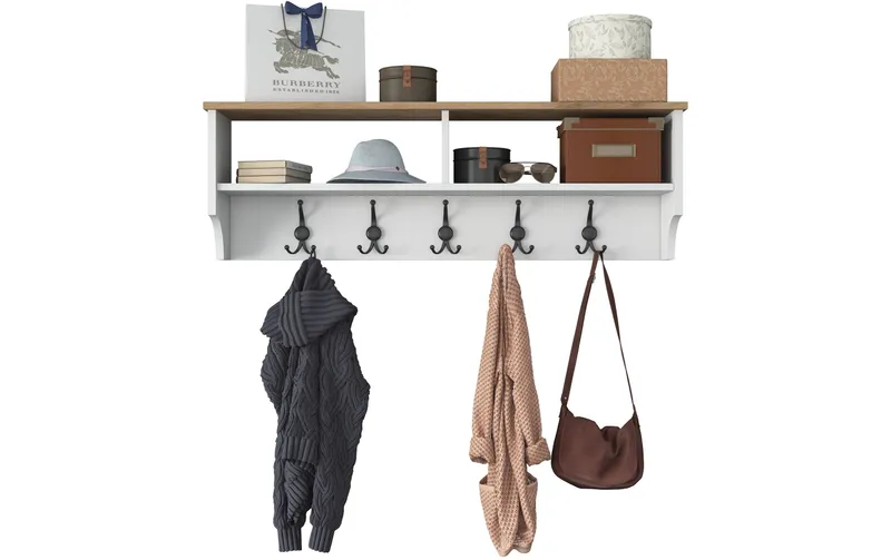 Woody Fashion Wandgarderobe P2 - 2460 120 cm x 37.2 cm, white