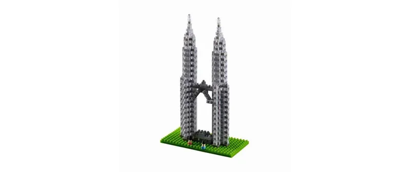 BRIXIES Bausteinmodell Petronas Towers in 450 Bausteinen