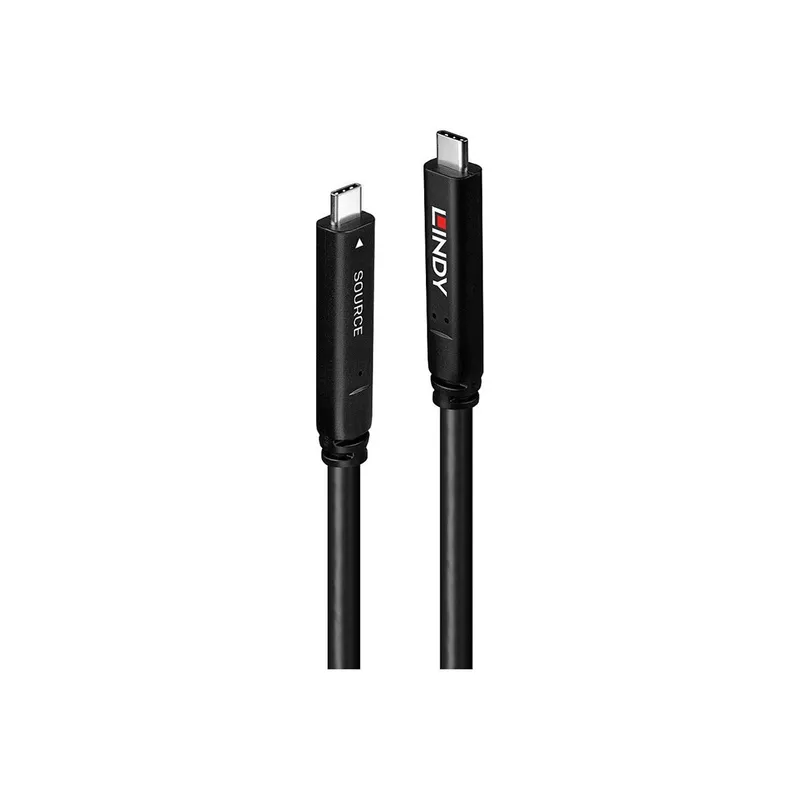 LINDY 15m USB 3.2 Gen 2 & DP 1.4, Type C, Hybrid Cable