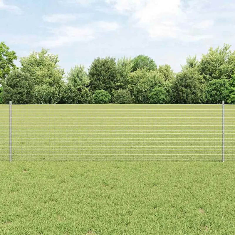 Clôture en fil soudé avec poteaux 10 x 0,6 m Acier galvanisé