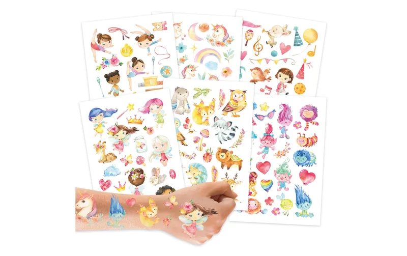 Papierdrachen Tattoo Set Feen e Trolle