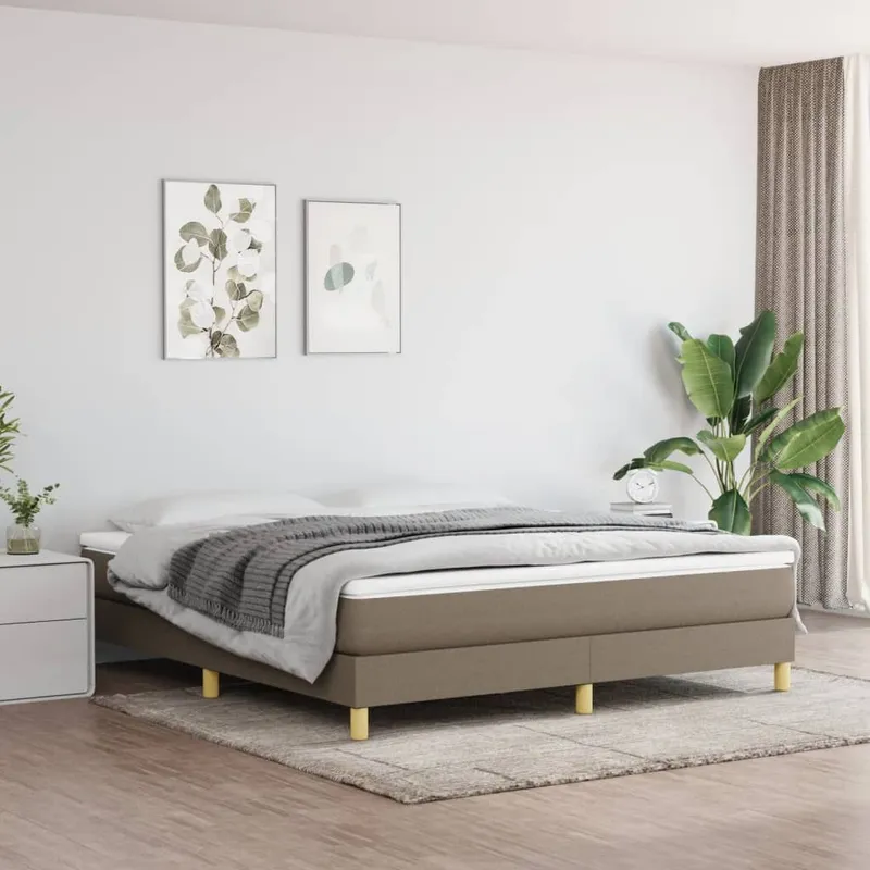 letto boxspringgestell Taupe 180x200 cm tessuto