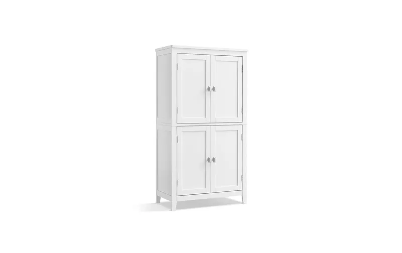 VASAGLE Vitrine Landhausstil 60 x 110 cm, white