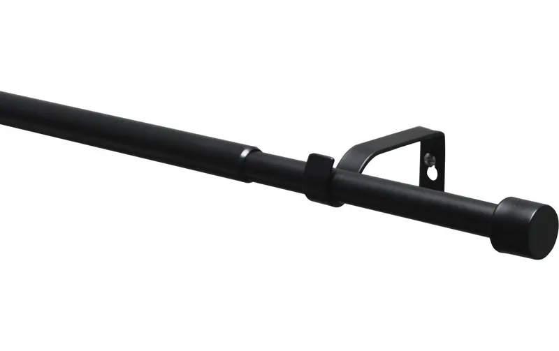Gardinia Vorhangstange Set Kos Cap 1-Lauf 19/16 mm 120-210 cm