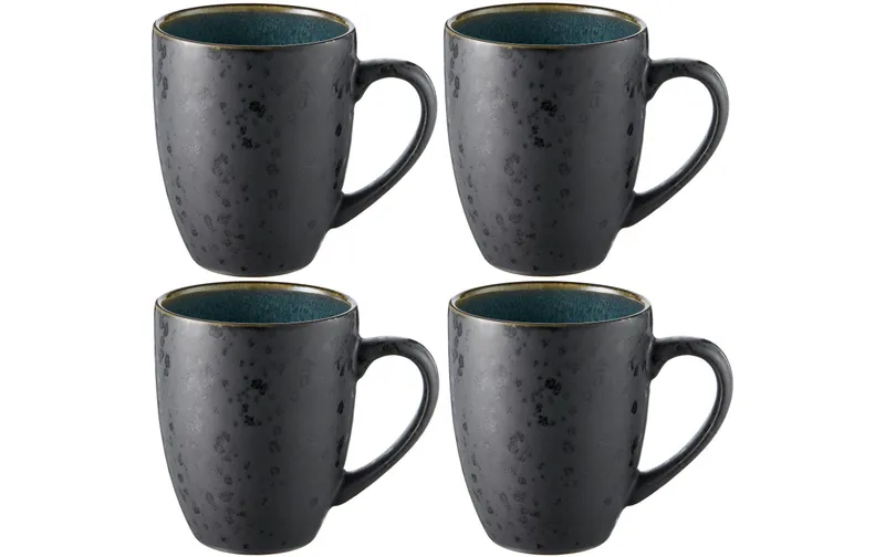 Bitz tasse à café 300 ml, 4 pièces, noir/Dunkelgrün