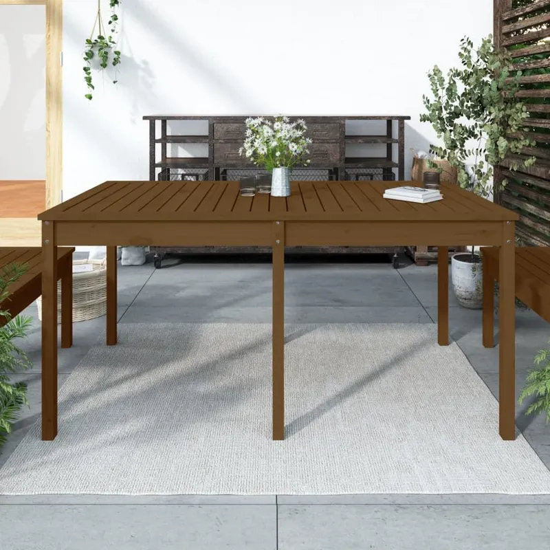 Gartentisch Honigbraun 159,5x82,5x76 cm legno massiccio pino