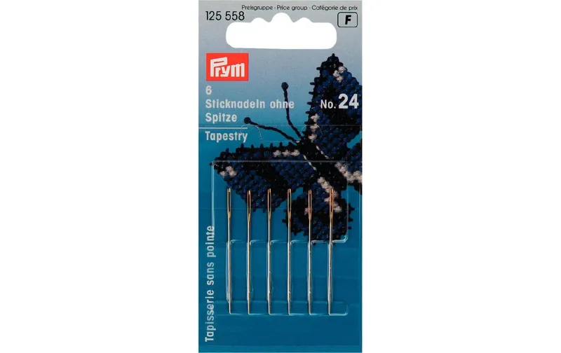 Prym Sticknadel Nr. 24, sans Spitze, 6 pièces