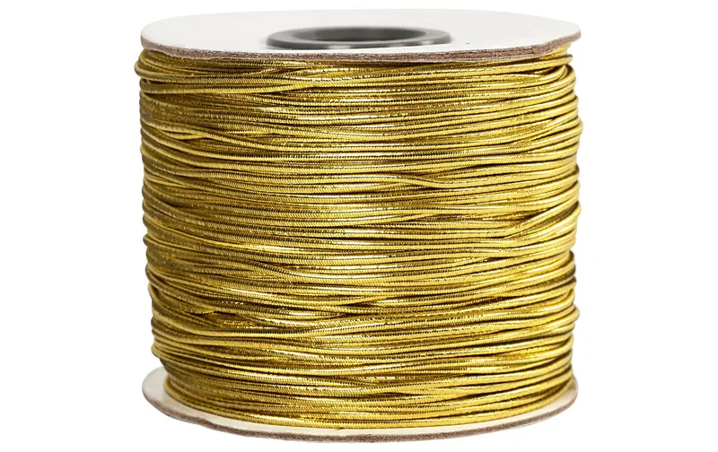 Creativ Company Elastikschnur 1 mm Gold, 100 m