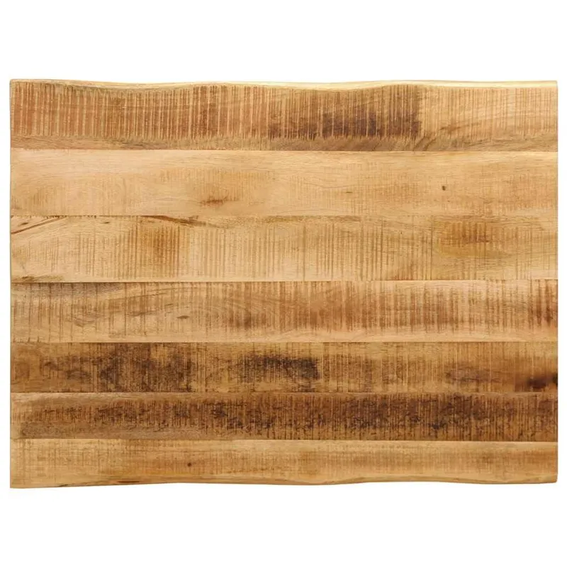 Tischplatte with Baumkante 70x60x3,8 cm Raues Mango solid wood