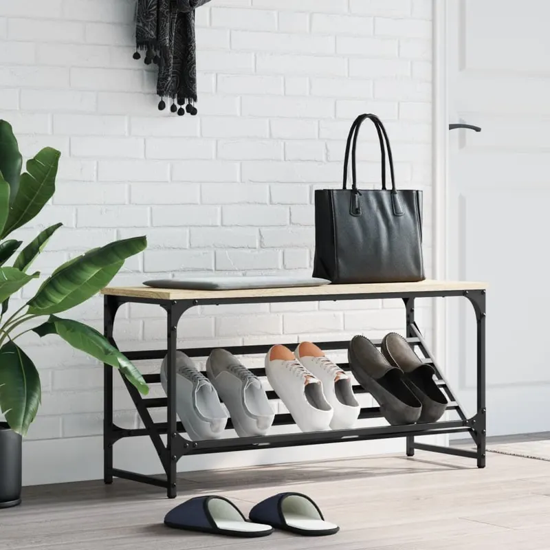Schuhregal Sonoma-Eiche 90x30x45 cm derivato del legno