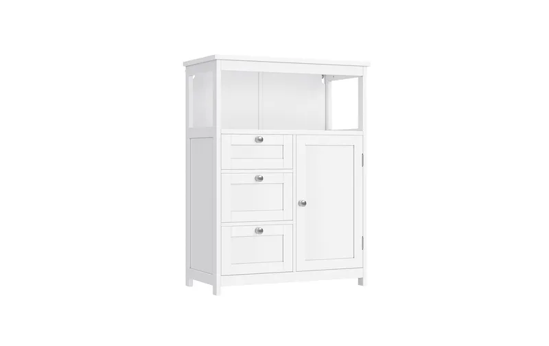 VASAGLE commode Floor Cabinet, MDF, 60 x 80 cm, blanc