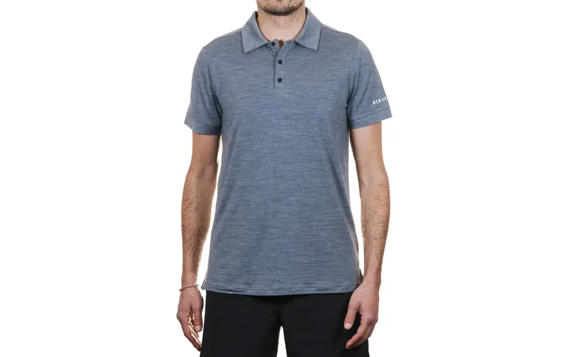 Merino & More Kurzarmshirt Polo M, Grau