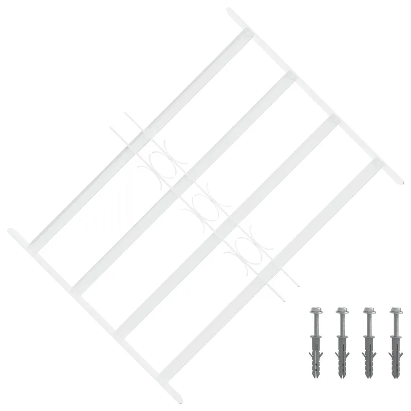 Security Grille for Windows with 4 Crossbars 3 stk. 43-74 cm