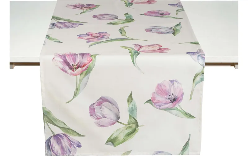 Pichler Läufer Tulips lilac 50 cm x 150 cm