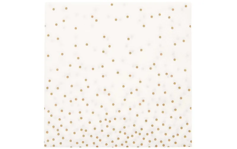 Rico Design Papierservietten 33 cm x 33 cm, 20 Stück, Gold/Weiss