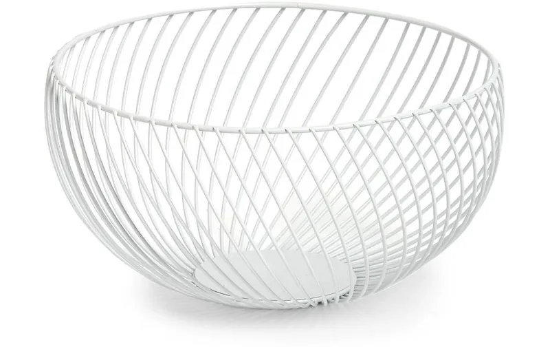 Zeller Present Früchtekorb Metall weiss 1 pièces, blanc
