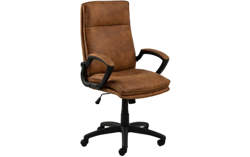 AC Design office chair Brad, with armrests and Bremsrollen, Camel