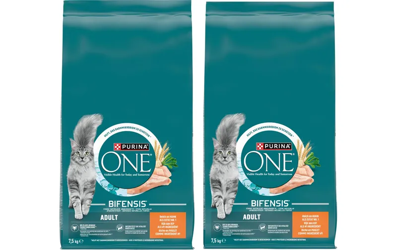 Purina ONE Trockenfutter Adult Huhn & Vollkorn 2 x 7.5 kg