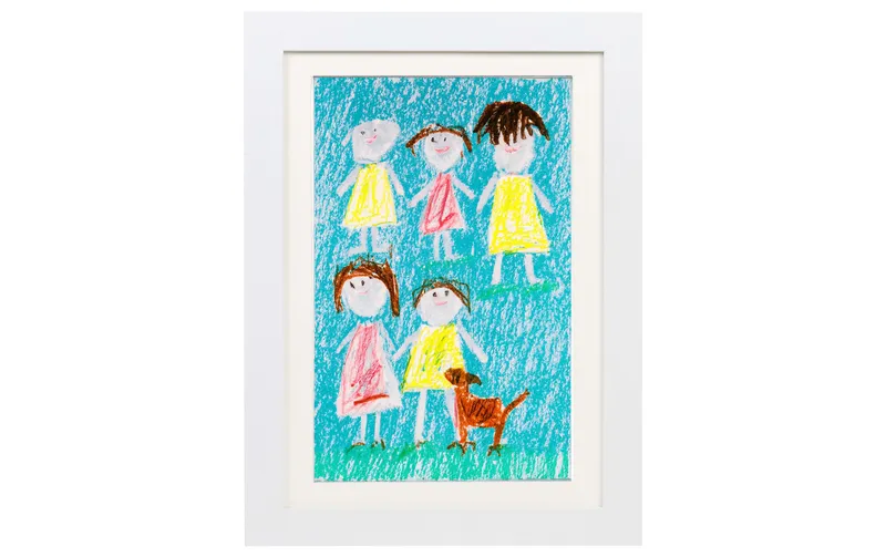 COCON Bilderrahmen pour enfantszeichnungen 34 x 25 x 4 cm, blanc