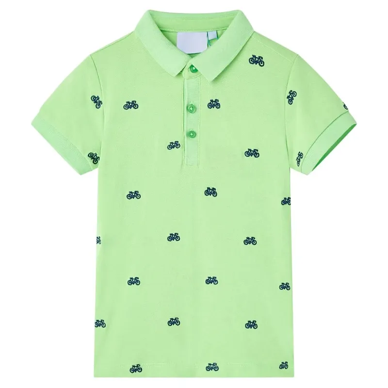 Kinder-Poloshirt Neongrün 104