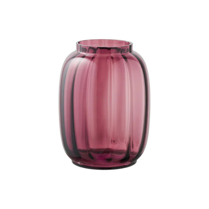 House Nordic Vase 17 x 21 cm, Smoked Red