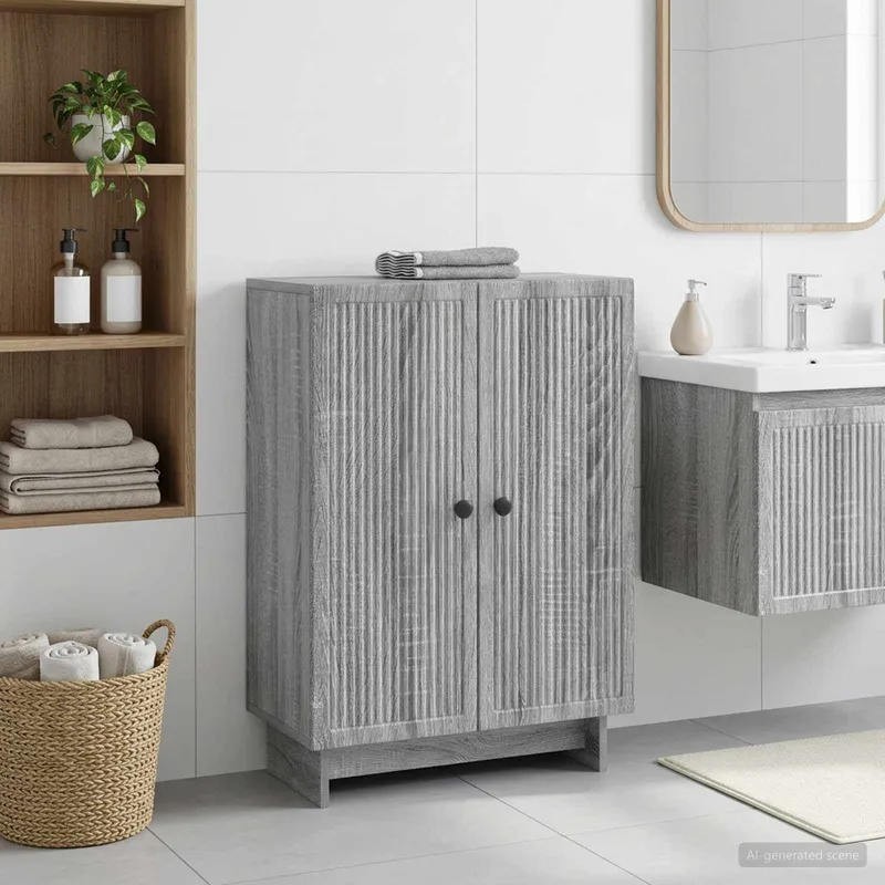 Badezimmer Aufbewahrungsschrank EDE Sonoma-Grau