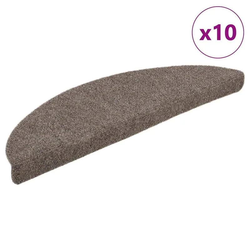 Stufenmatten Selbstklebend 10 Stk. 56x17x3 cm Beige Halbrund