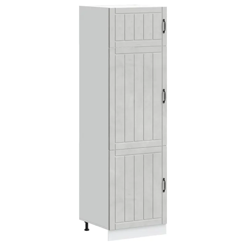 Armoire de cuisine Lucca gris béton bois d'ingénierie