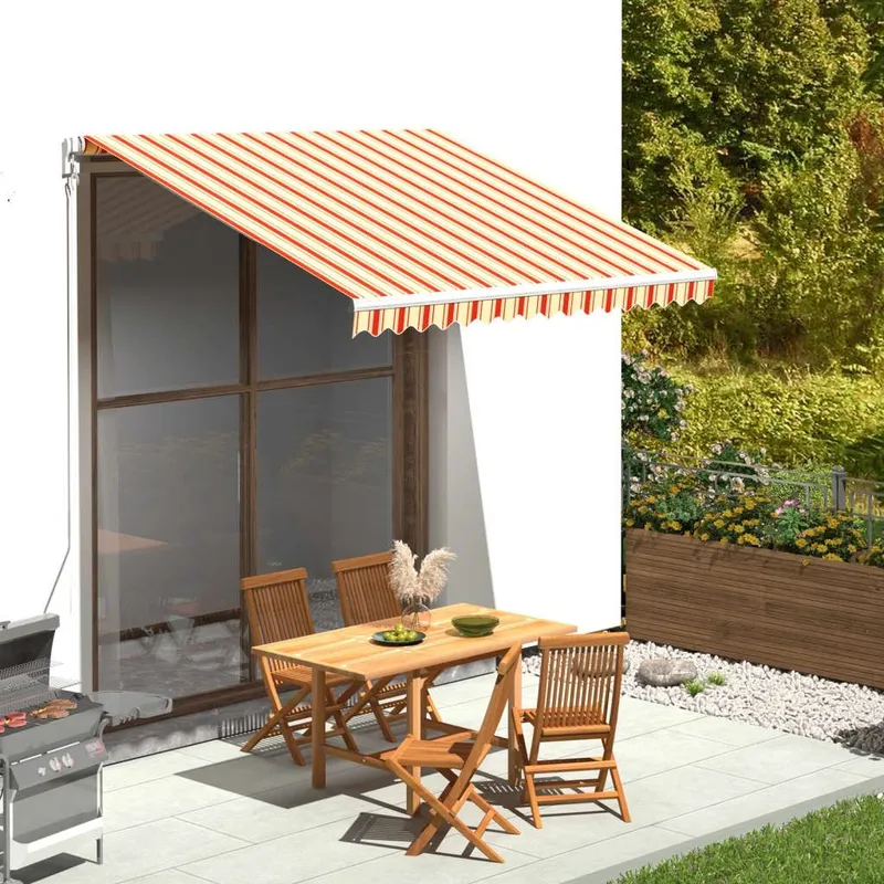 Ersatztessuto per tenda da sole giallo e arancione 280x245 cm poliestere