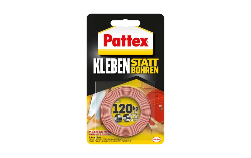 Pattex Klebeband 19 mm x 1.5 m, Rot