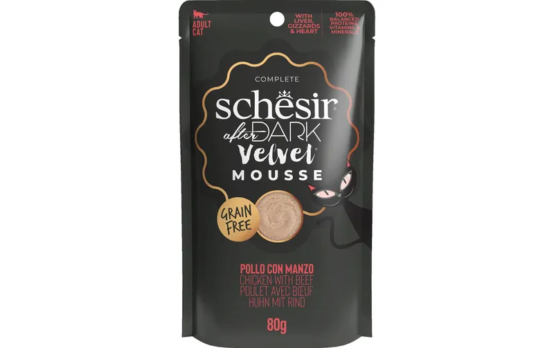 Schesir Nassfutter after Dark Velvet Mousse Huhn avec Rind, 80 g