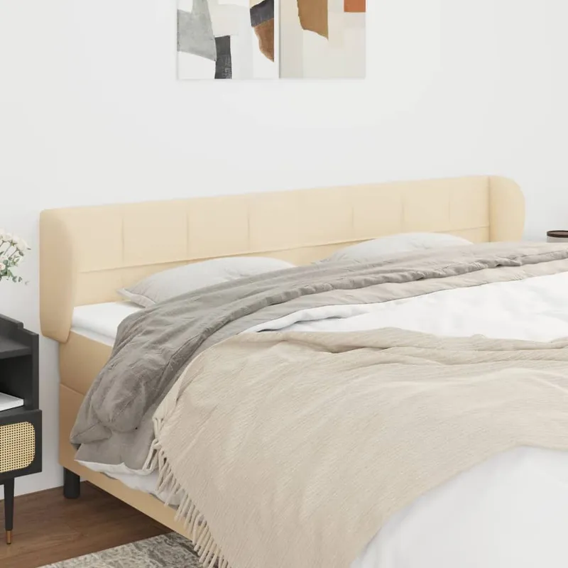 Kopfteil mit Ohren Creme 163x23x78/88 cm tessuto