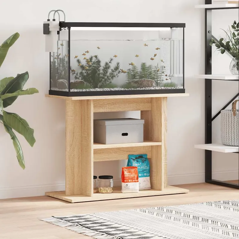 Aquariumständer Sonoma-Eiche 80x35x60 cm derivato del legno