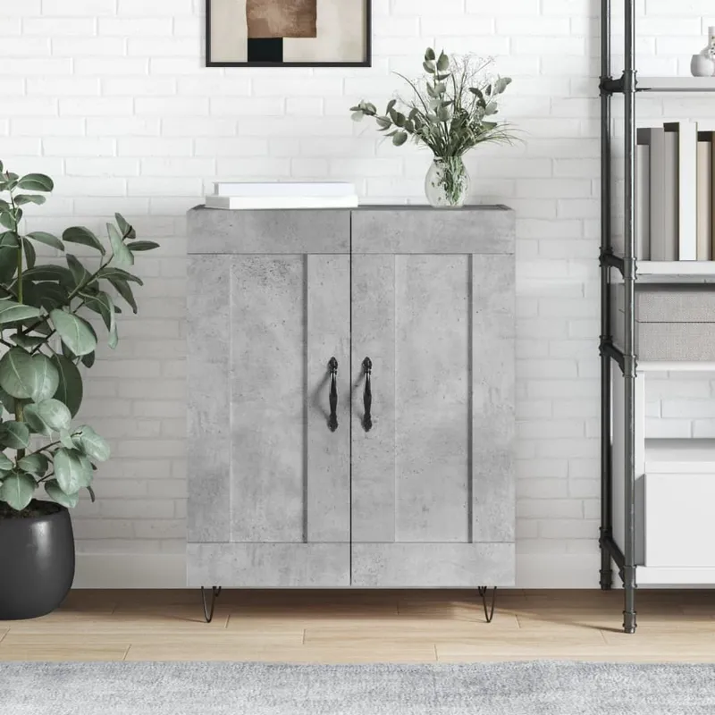 Sideboard Betongrau 69,5x34x90 cm derivato del legno