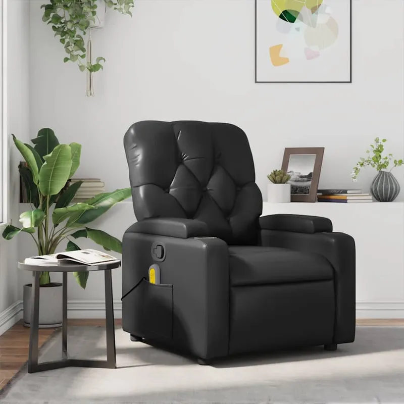 Massagesessel nero Kunstleder