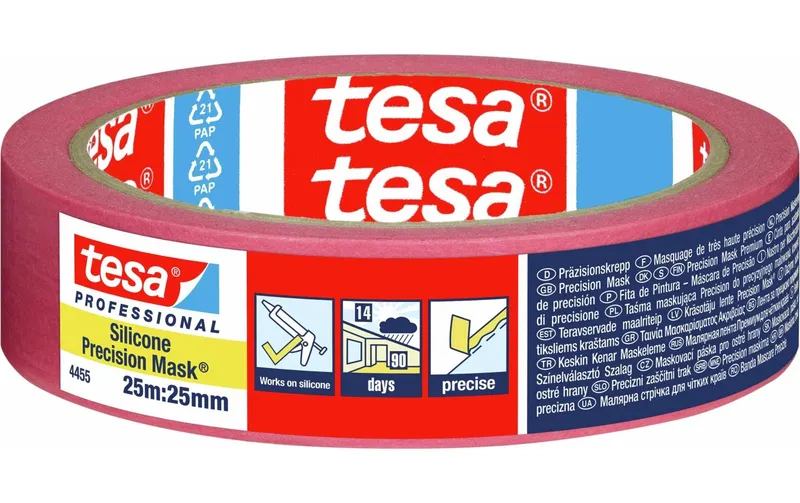tesa Malerband Silikon-Abdeckband 25 m x 25 mm