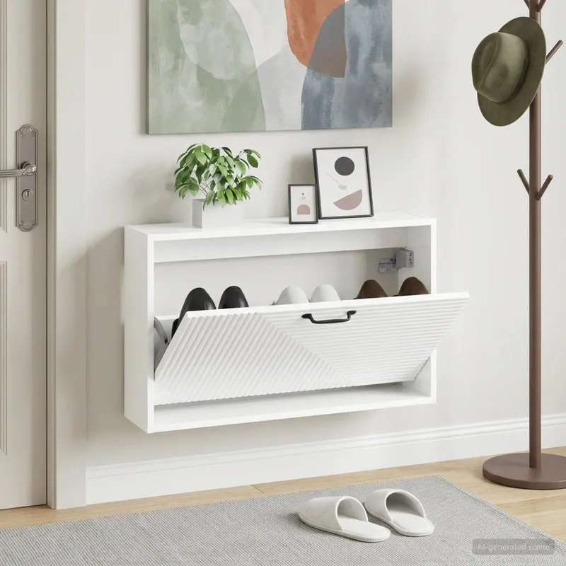 Wandmontierter Schuhschrank HAARLEM 71 x 17 x 43 cm