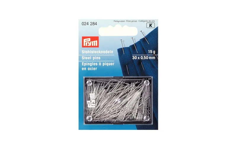 Prym Stecknadel Ø 0.5 mm x 3 cm, 15 g, Stahl