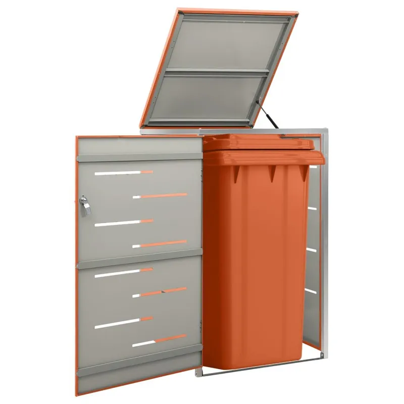 Abri pour poubelle 69x77,5x115 cm Inox