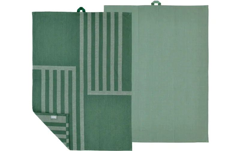Södahl Geschirrtuch-Set Reflection, 50 x 70 cm, Pine green, 2 pieces